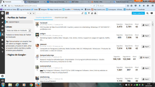 8 panel perfiles que sigo y me siguen