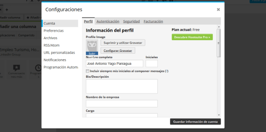 configuraciones